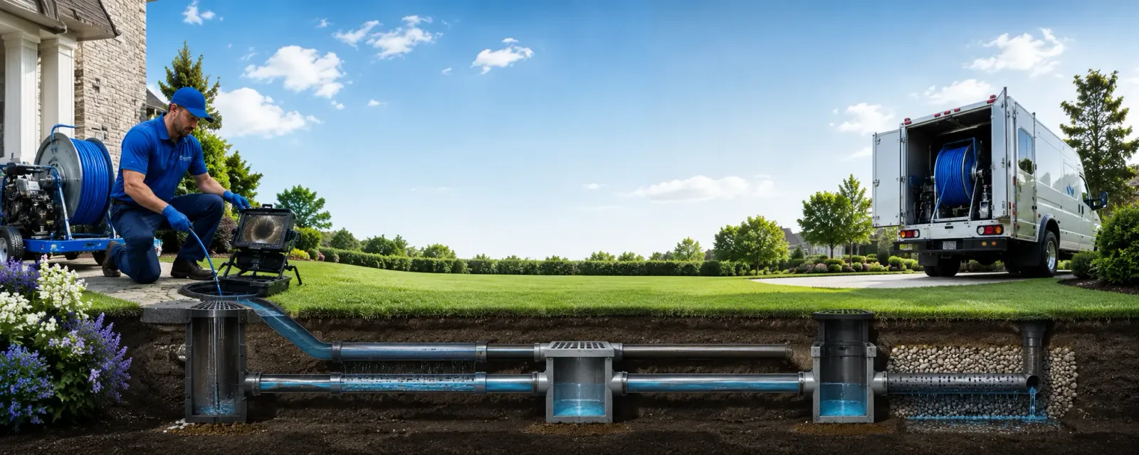 Outdoor drain cleaning information for Elk Horn, IA